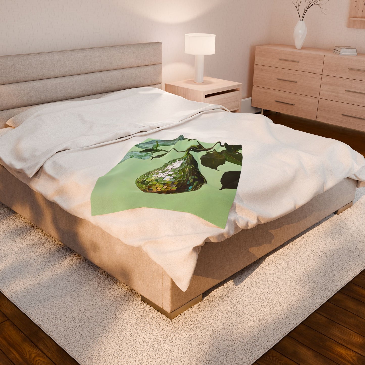 Disco Avocado Plush Blanket for Cozy Nights, Gift for Avocado Lovers, Home Decor, Soft Throw Blanket, Unique Wedding Present
