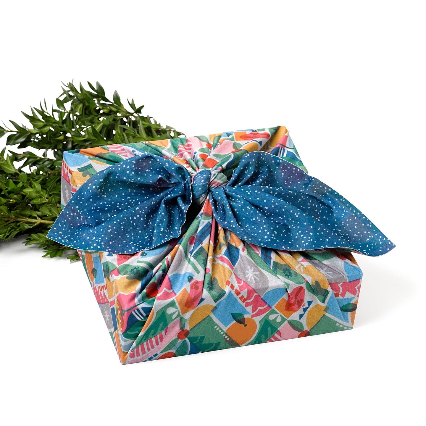 Assorted Set of 9 Reusable Cloth Furoshiki Gift Wrap | Holiday Collection