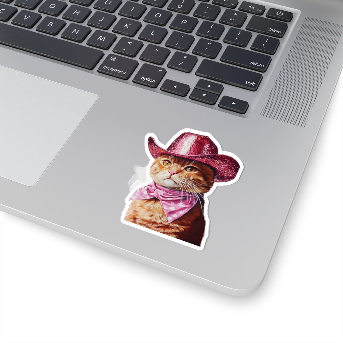 Sparkly Cat Cowboy Kiss-Cut Stickers - Fun Decor for Cat Lovers