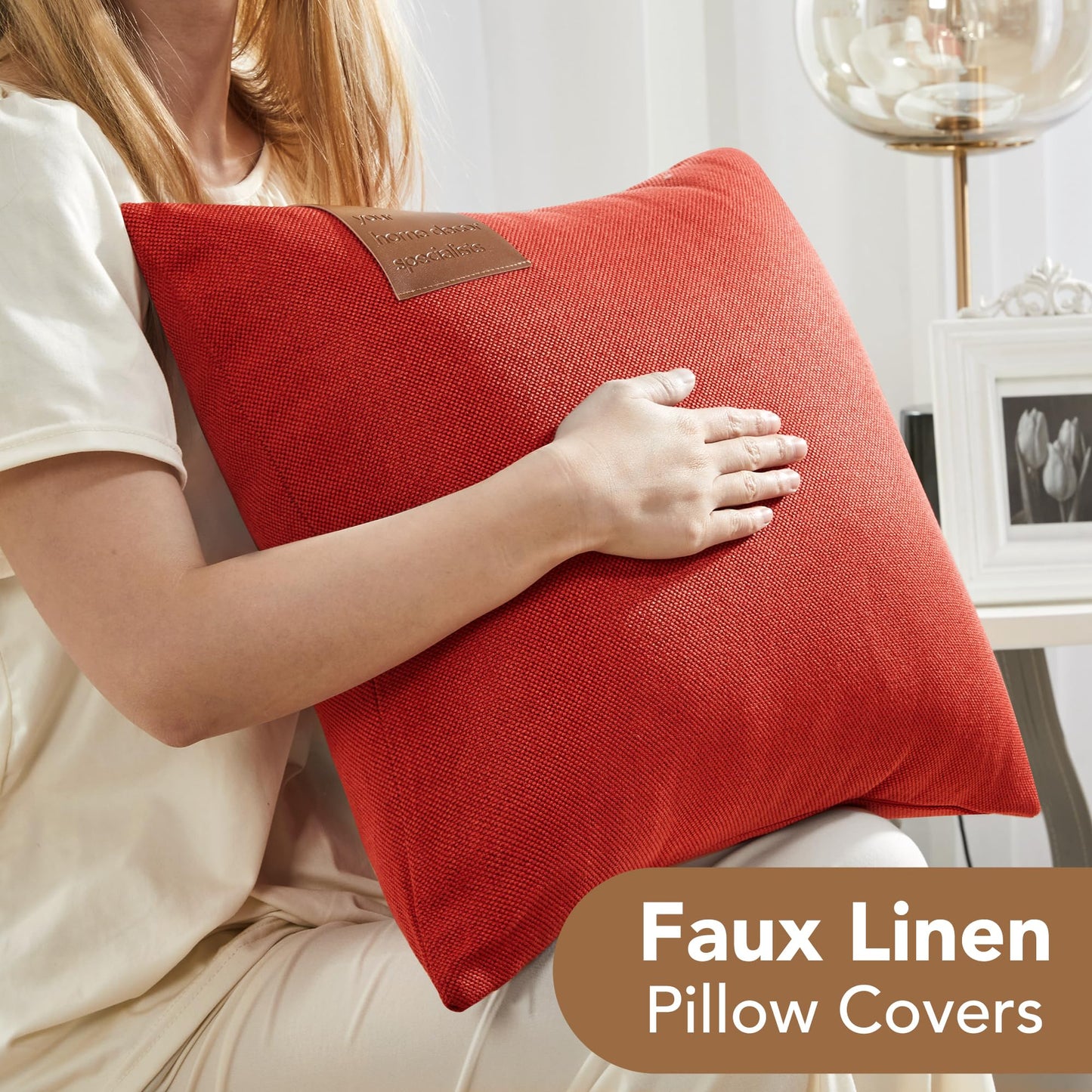 Saddle Brown Lumbar Pillow Covers, 12x20 Inch, 2PCS