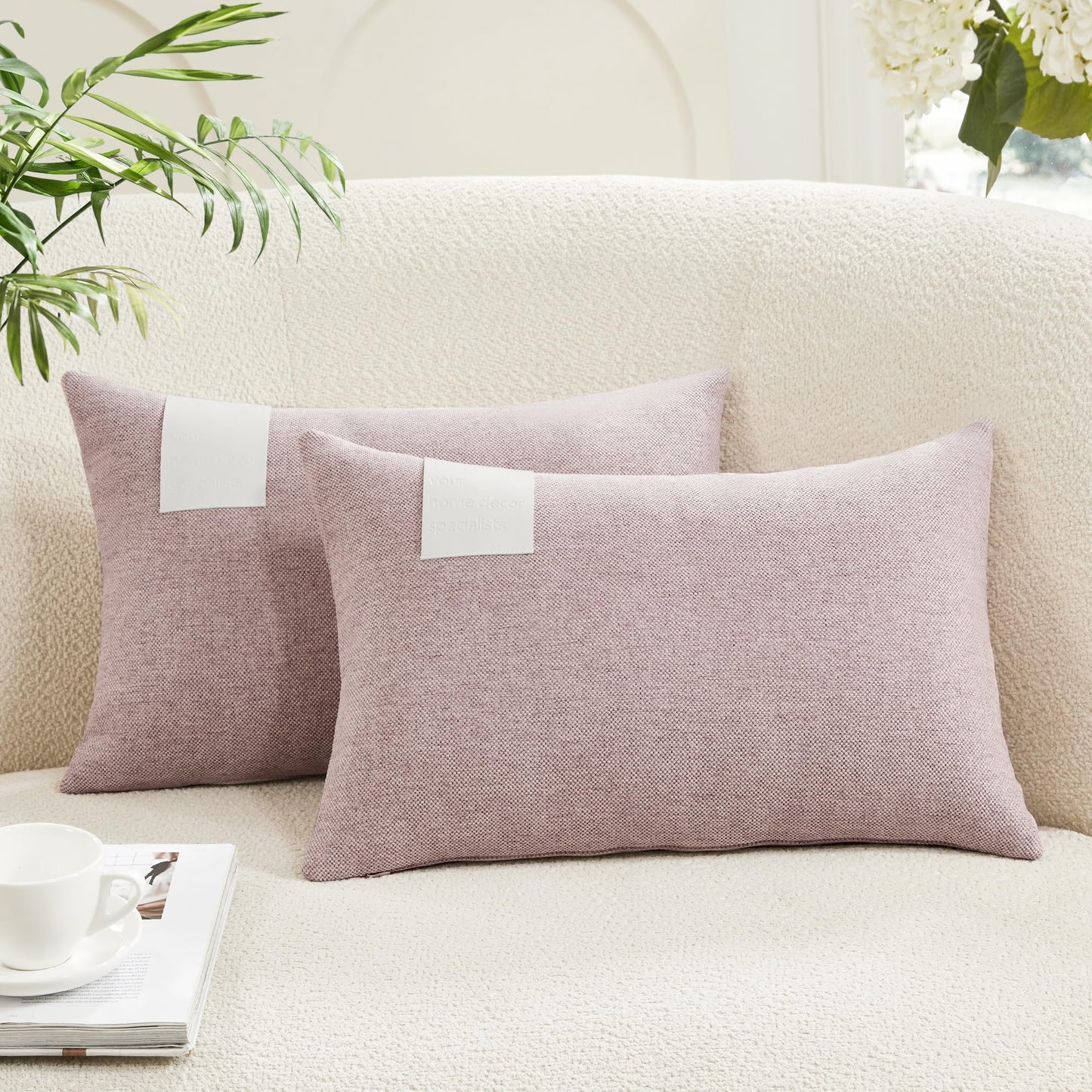 Saddle Brown Lumbar Pillow Covers, 12x20 Inch, 2PCS