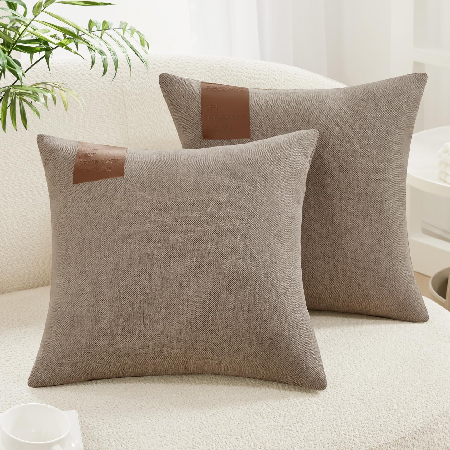Saddle Brown Lumbar Pillow Covers, 12x20 Inch, 2PCS
