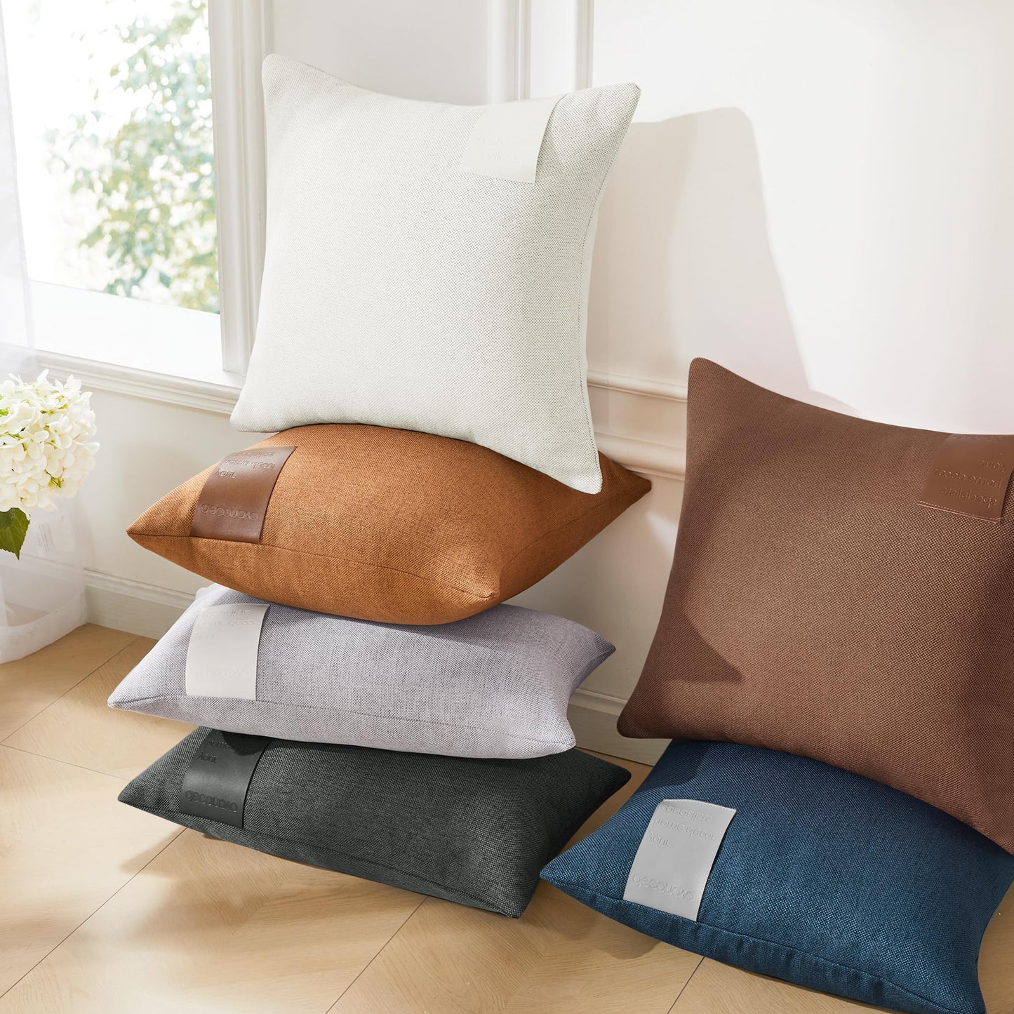 Saddle Brown Lumbar Pillow Covers, 12x20 Inch, 2PCS