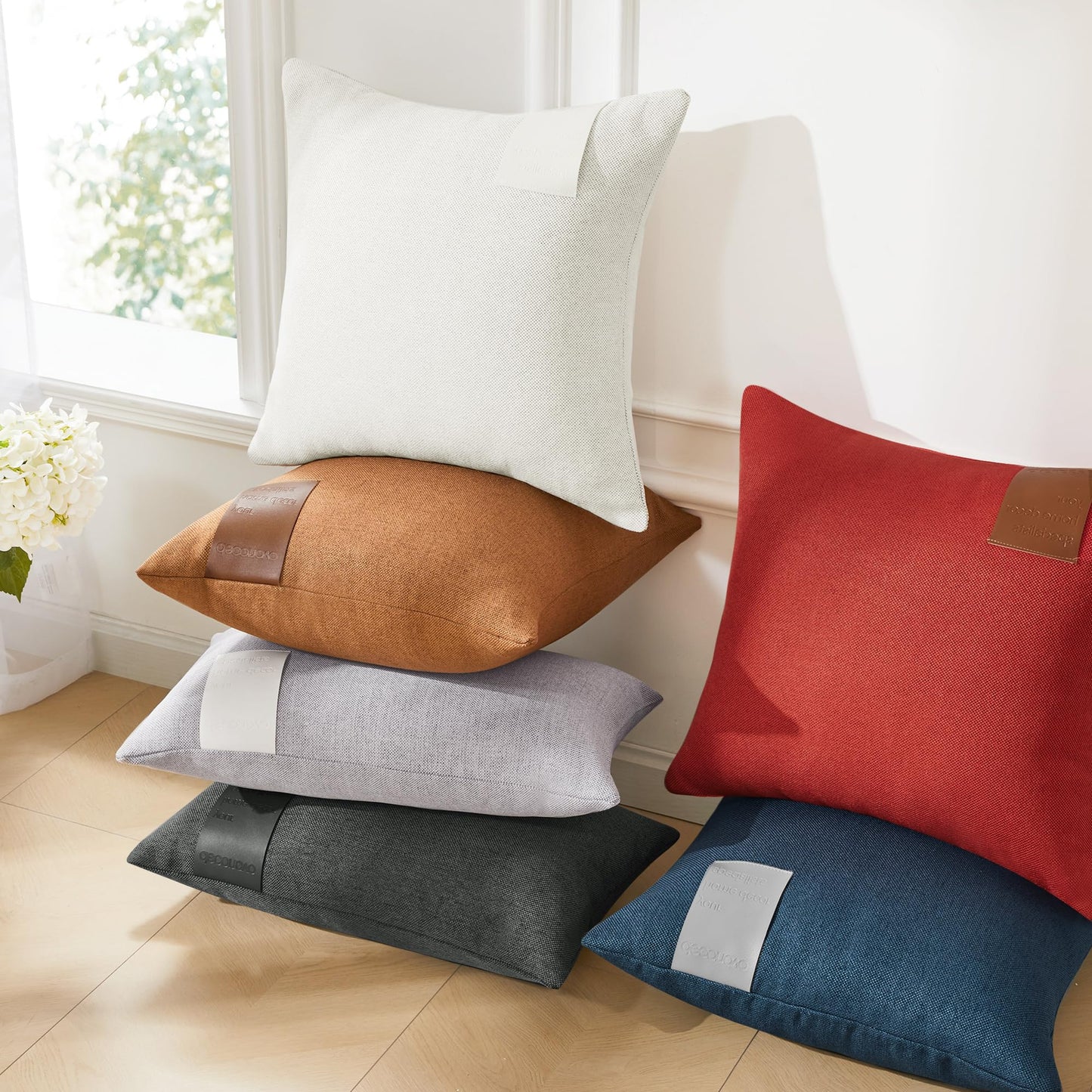 Saddle Brown Lumbar Pillow Covers, 12x20 Inch, 2PCS