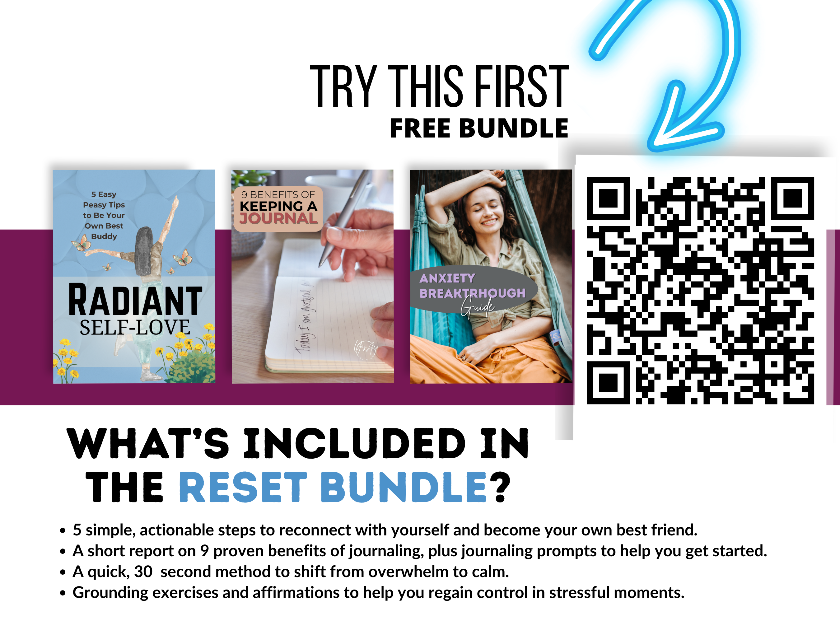 Try this first. This free reset bundle. 5 simple actionable steps to reconnect with yourself and become your own best friend and much more