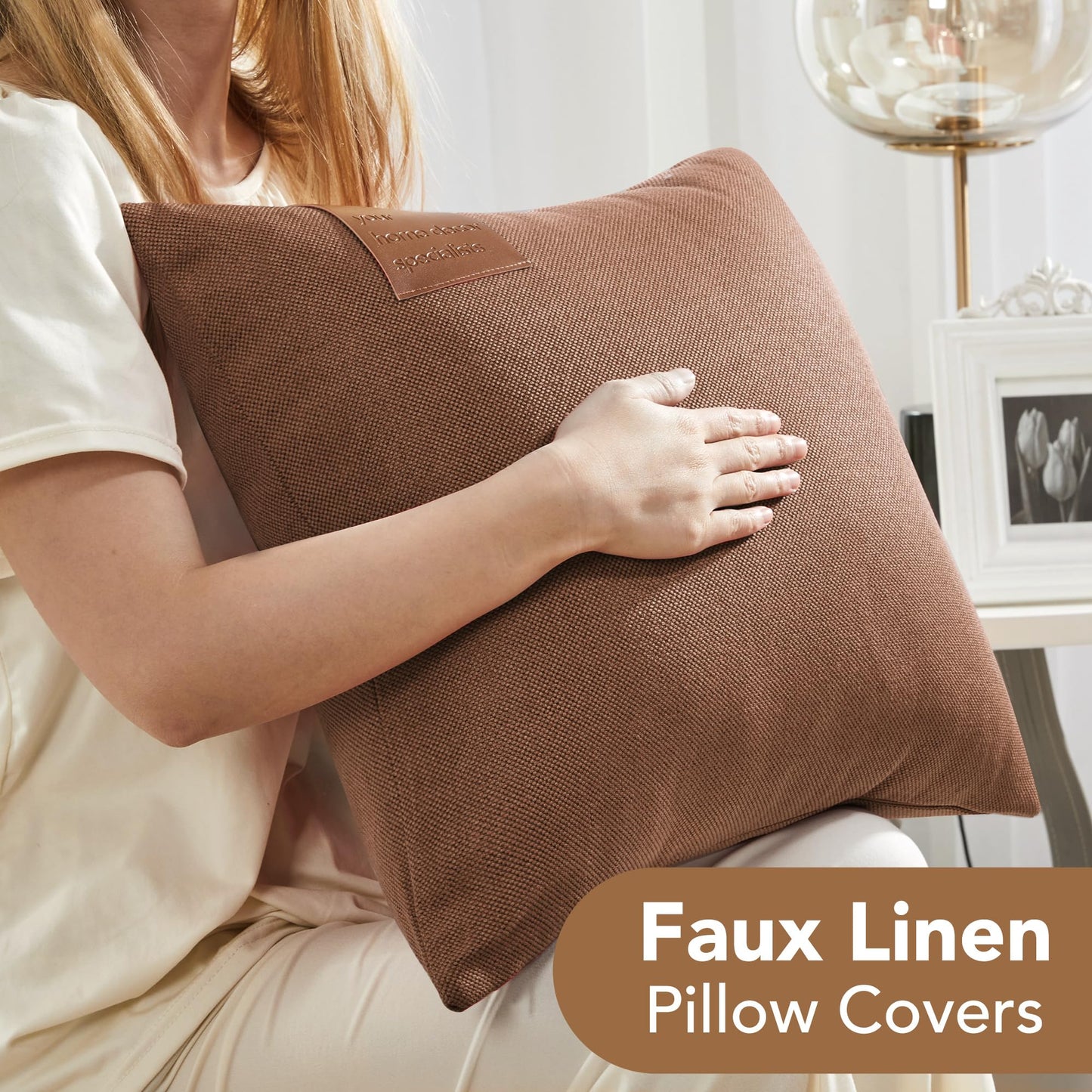 Saddle Brown Lumbar Pillow Covers, 12x20 Inch, 2PCS