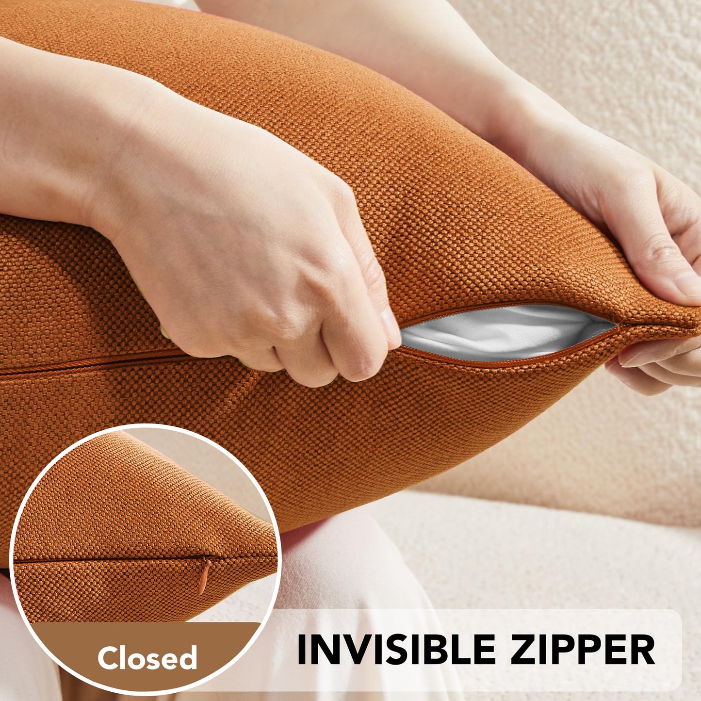 Saddle Brown Lumbar Pillow Covers, 12x20 Inch, 2PCS