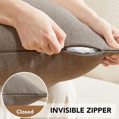 Saddle Brown Lumbar Pillow Covers, 12x20 Inch, 2PCS