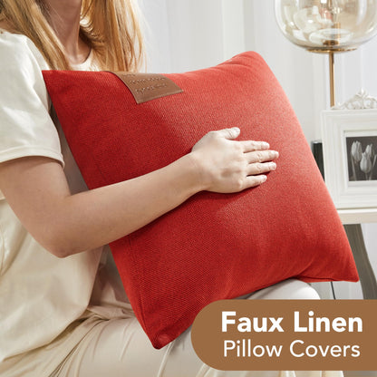 Saddle Brown Lumbar Pillow Covers, 12x20 Inch, 2PCS