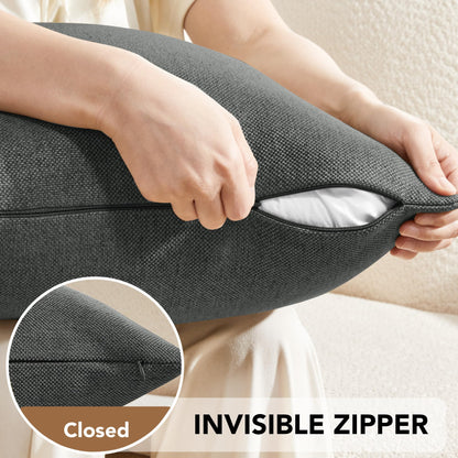 Saddle Brown Lumbar Pillow Covers, 12x20 Inch, 2PCS