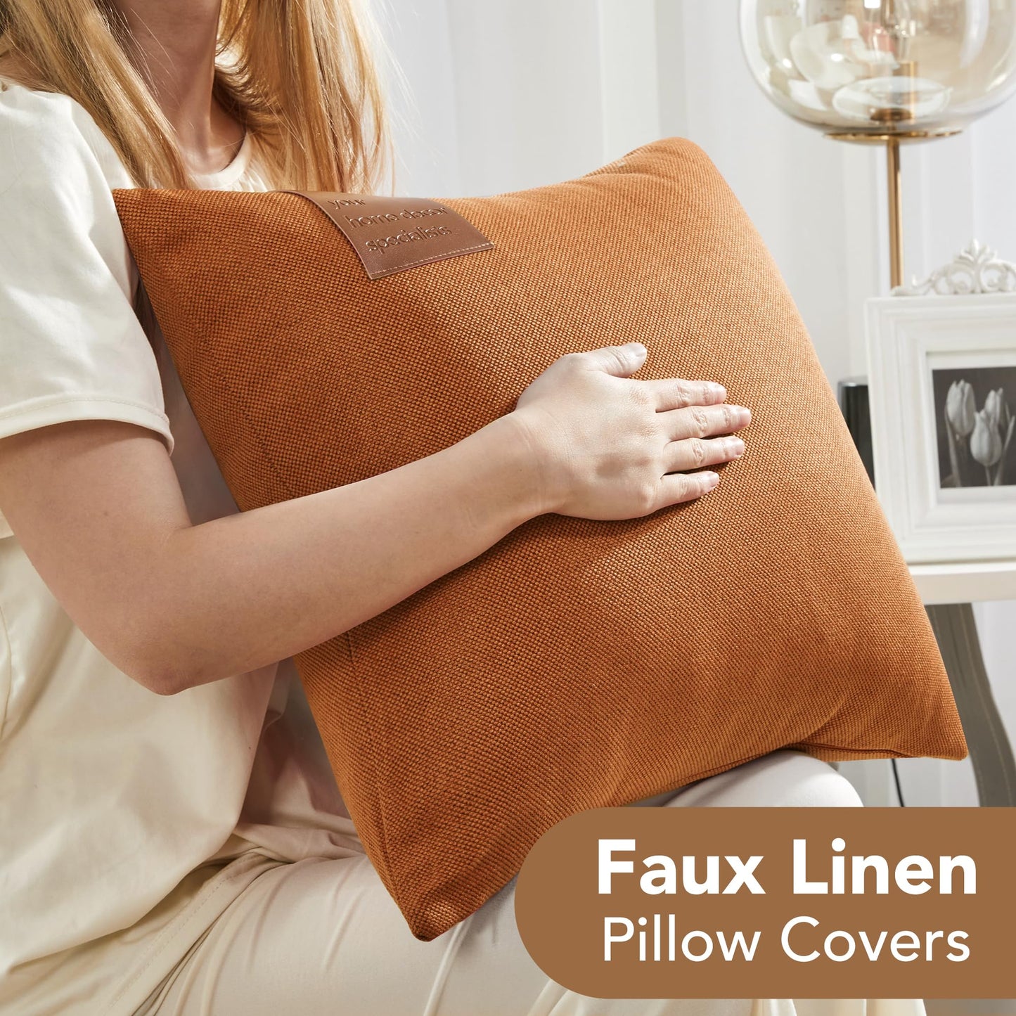 Saddle Brown Lumbar Pillow Covers, 12x20 Inch, 2PCS