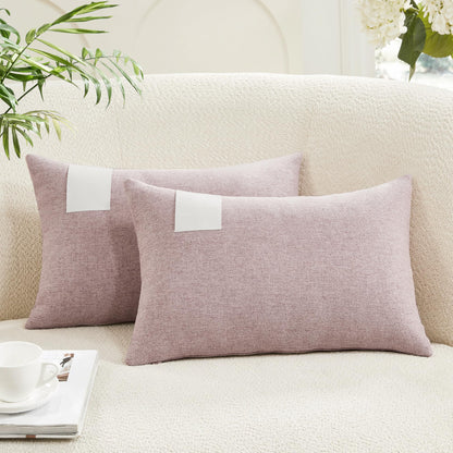 Saddle Brown Lumbar Pillow Covers, 12x20 Inch, 2PCS