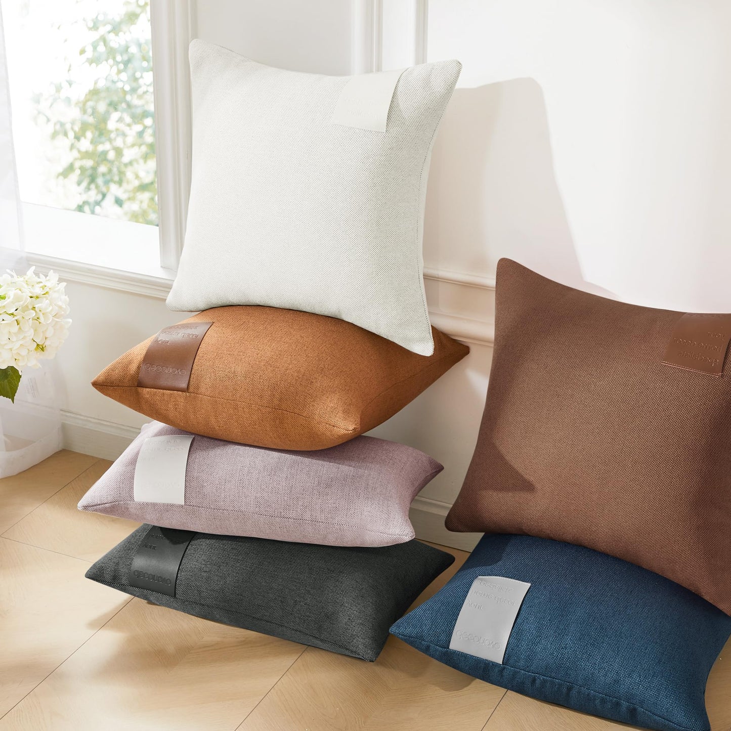 Saddle Brown Lumbar Pillow Covers, 12x20 Inch, 2PCS