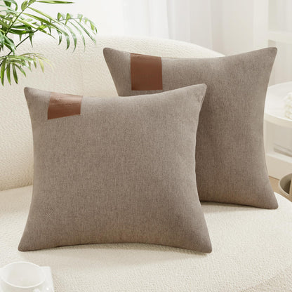 Saddle Brown Lumbar Pillow Covers, 12x20 Inch, 2PCS