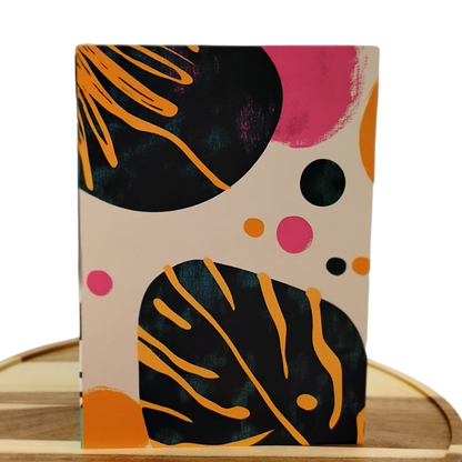 Abstract Leaves Nature Art Greeting Card