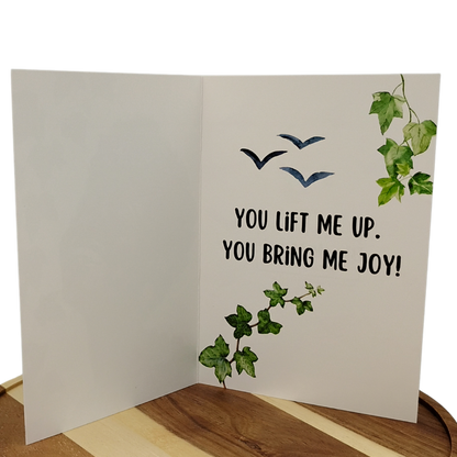 Gratitude Greeting Card | Lift Me Up & Bring Me Joy